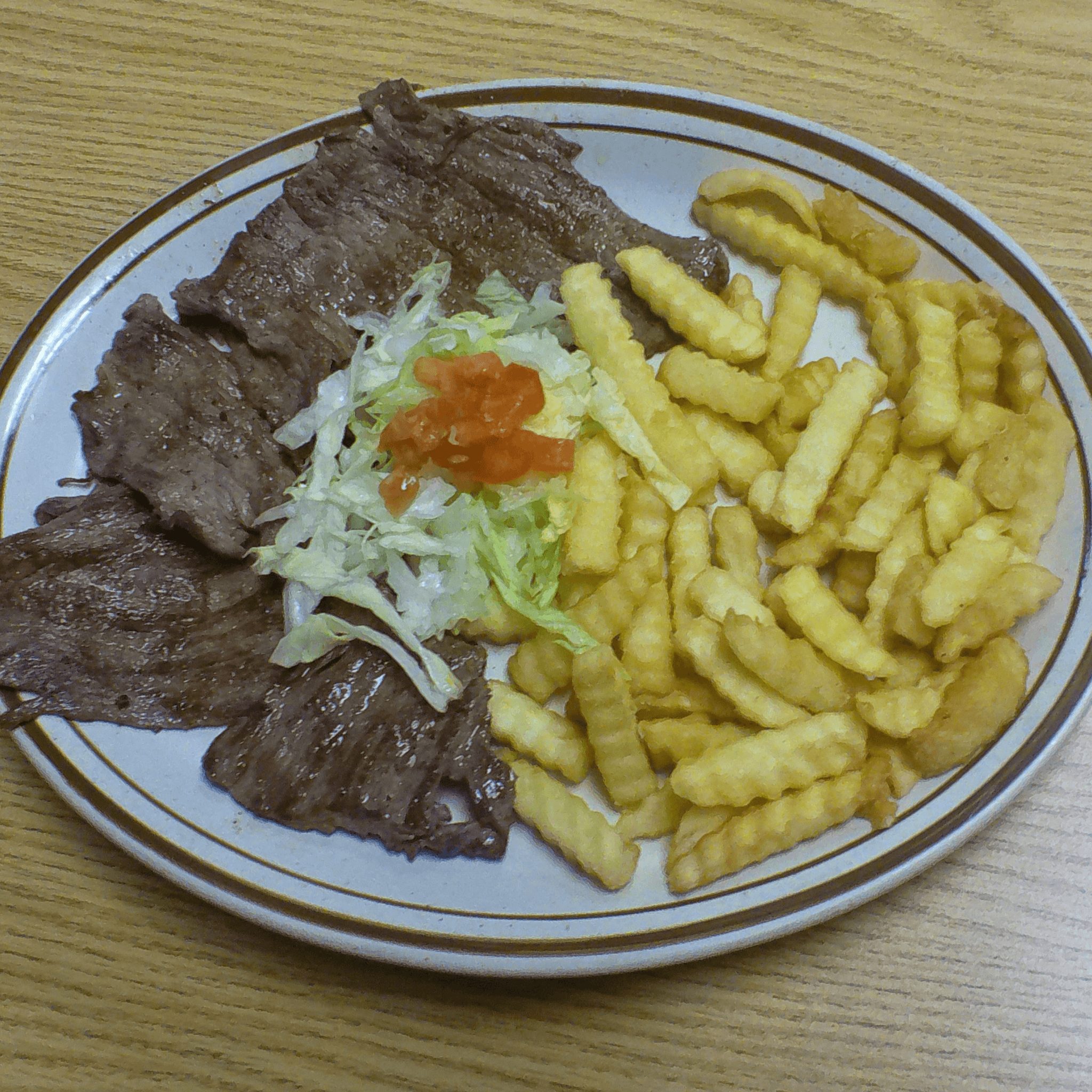 Char-Broiled Steak.